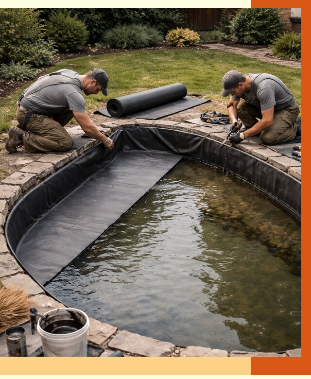 Гидроизоляция пруда в Черкесске от 15294 руб. под ключ | ТепломастерЧрк профессионально