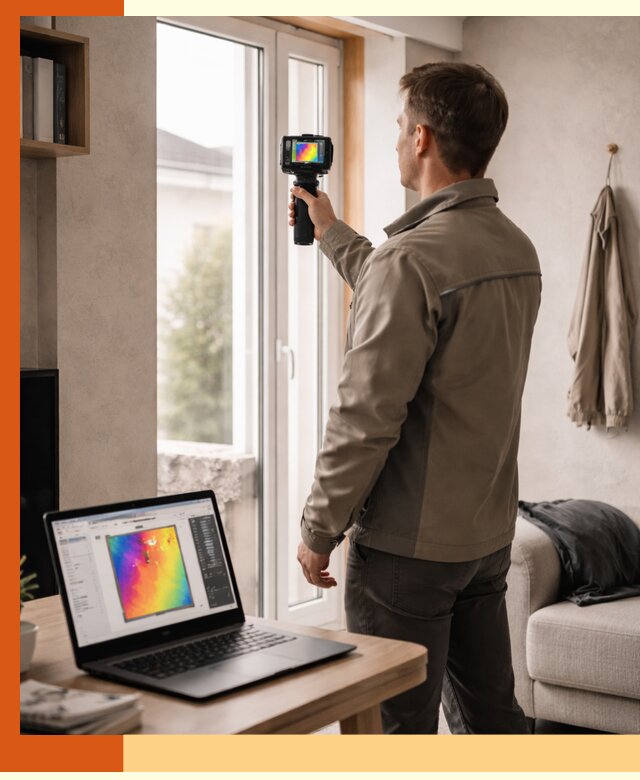 Тепловизионное обследование квартиры в Черкесске для поиска утечек тепла