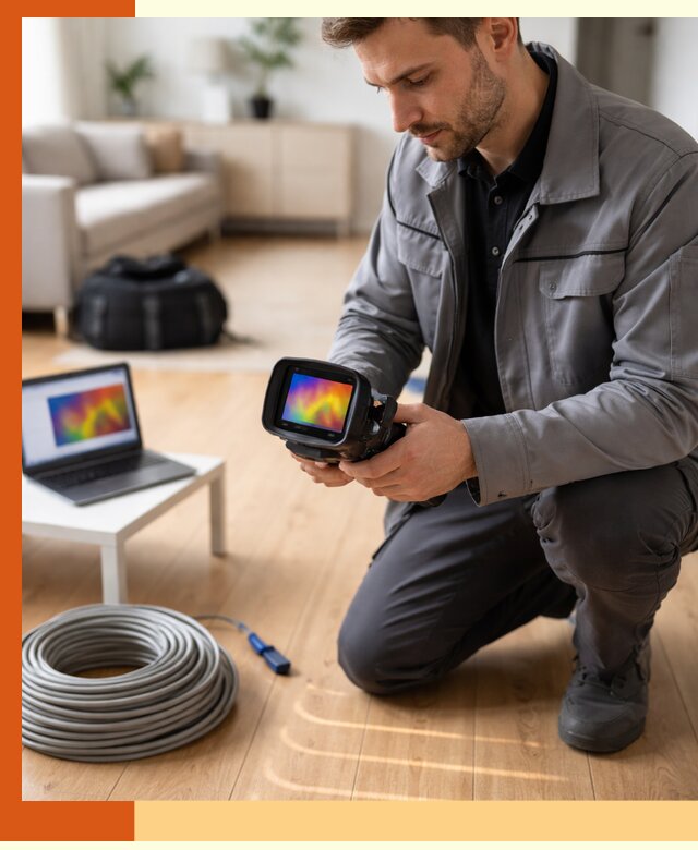 Тепловизионное обследование тёплого пола в Черкесске для точной диагностики