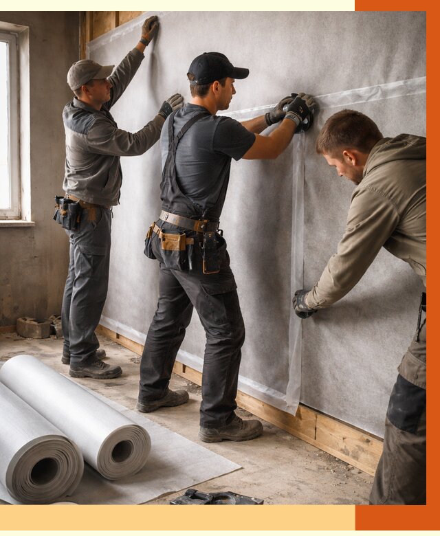 Монтаж ветроизоляции в Черкесске от 4588 руб./м2 — профессионально | ТепломастерЧрк