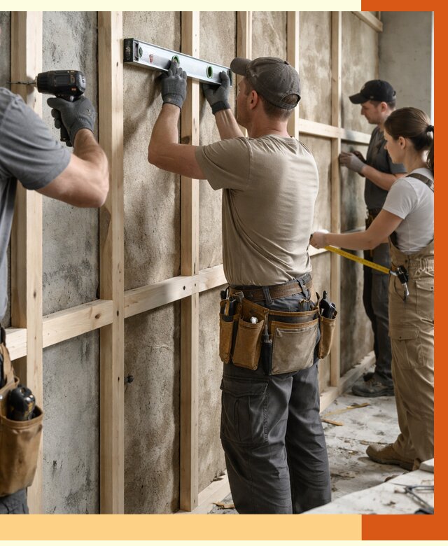 Монтаж обрешетки под утепление в Черкесске от 1173 руб/м² | Заказать у ТепломастерЧрк